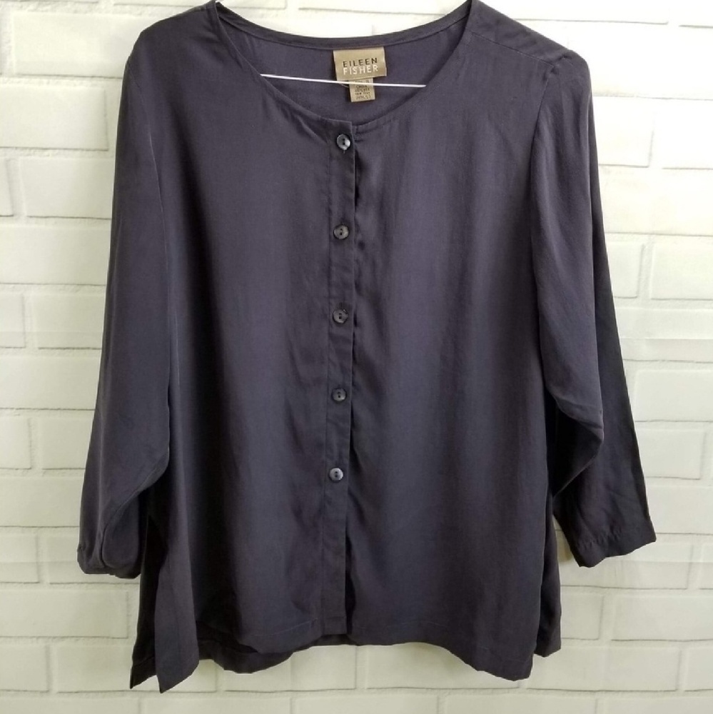 🌹Eileen Fisher 100% Silk Blouse🛍